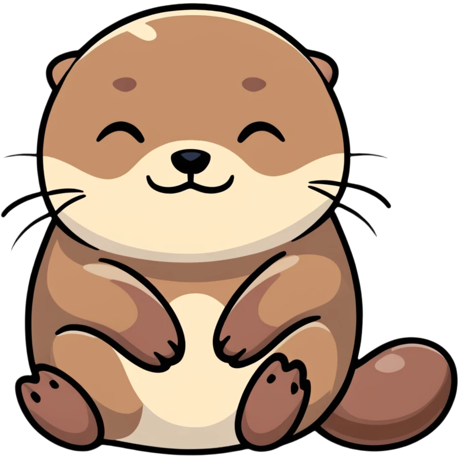sleepy otter emoji