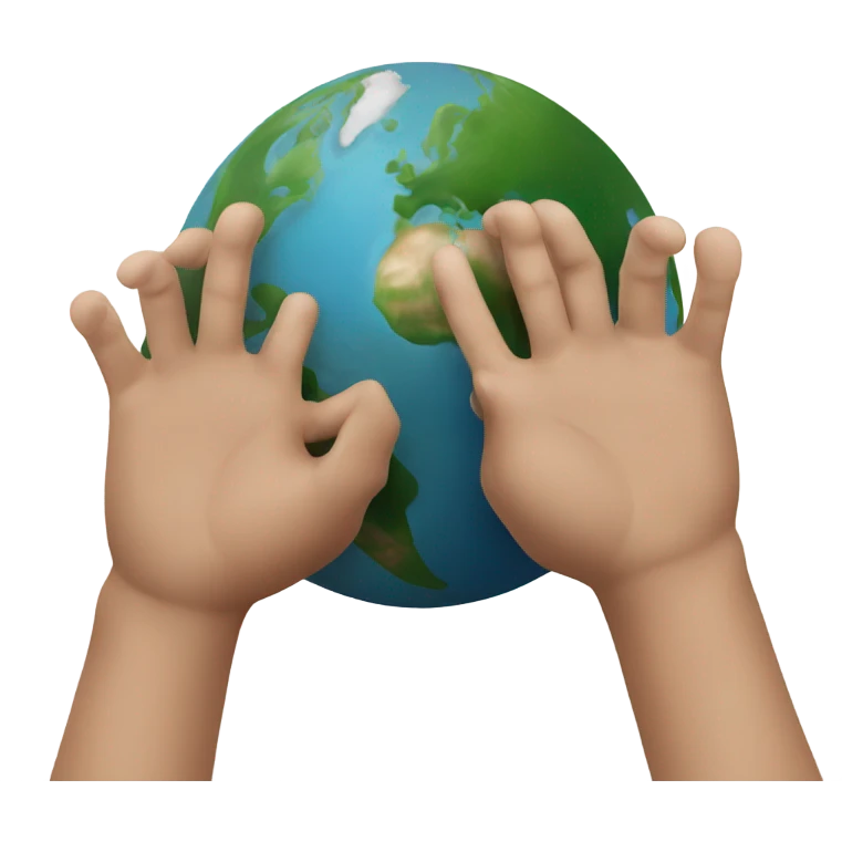 pinching the earth emoji