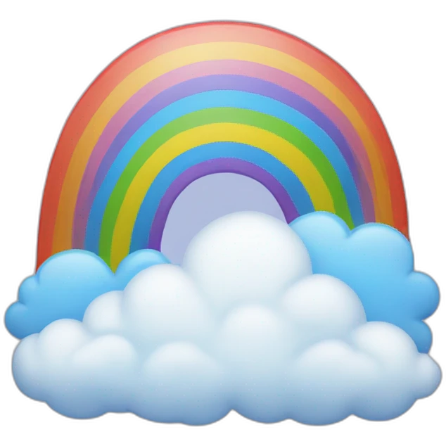 Rainbow with clouds emoji