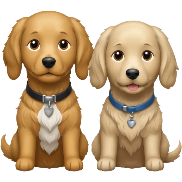 Michael Yanni Italian with salt and pepper hair and no moustache and two retriever dogs emoji