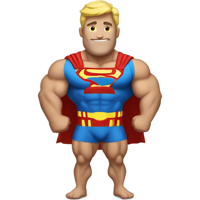 Superhero body builder emoji