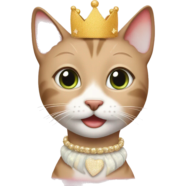Cat birthday princess emoji