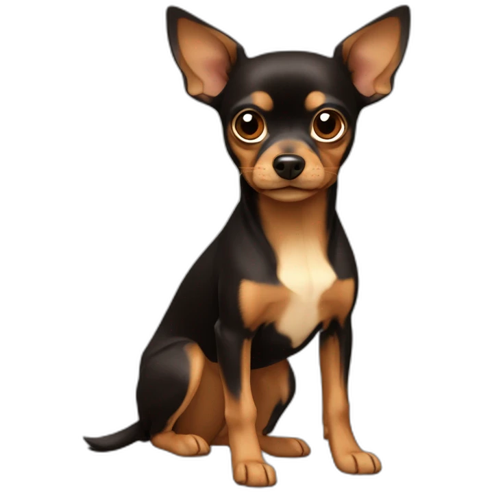 russian-toy-terrier-with-dark-brown-head-with-light-brown-muzzle emoji