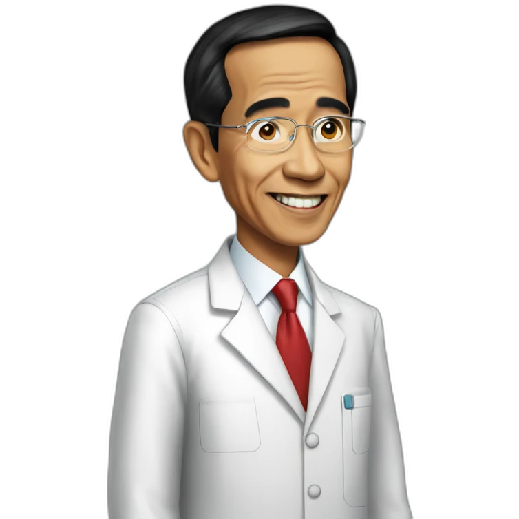 Scientist president Jokowi emoji