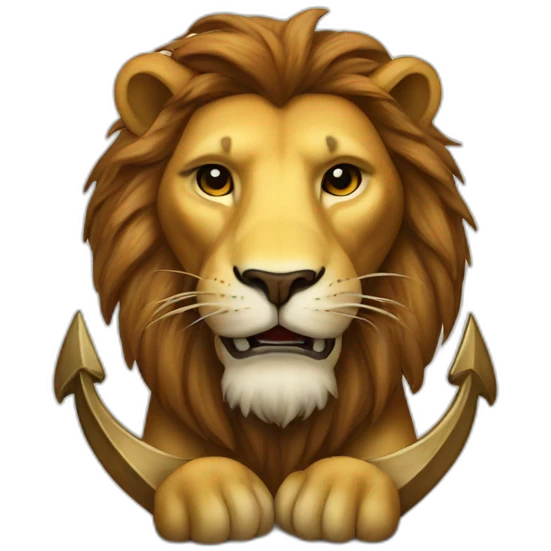 lion and anchor emoji