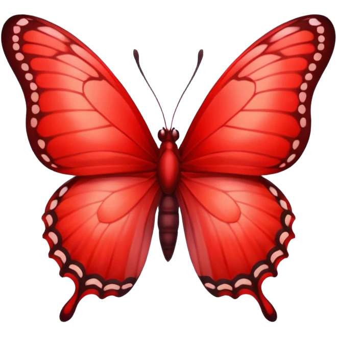 Está bien, pero un rojo un pelín más claro. Y LA MARIPOSA???? emoji