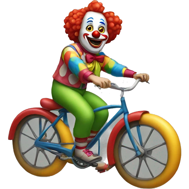Clown on a bike emoji