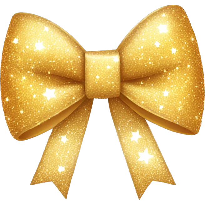 Sparkly bow emoji