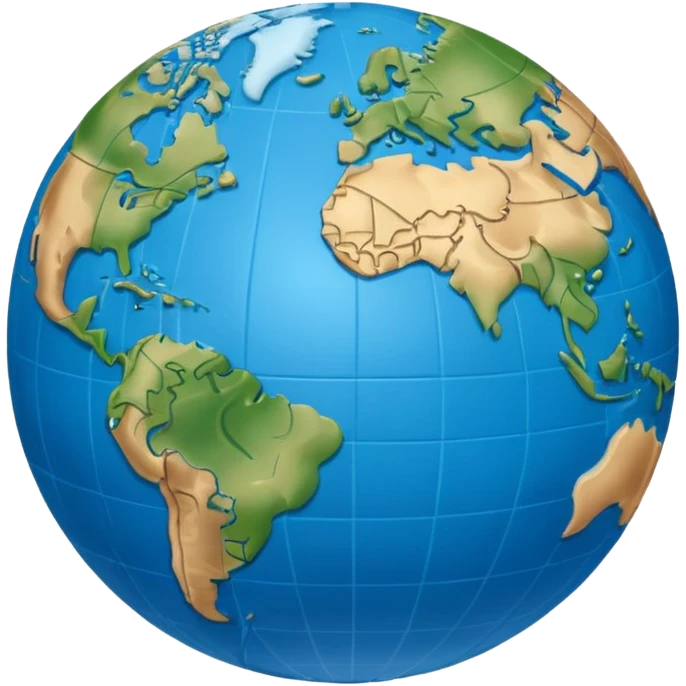 Blue globe world emoji