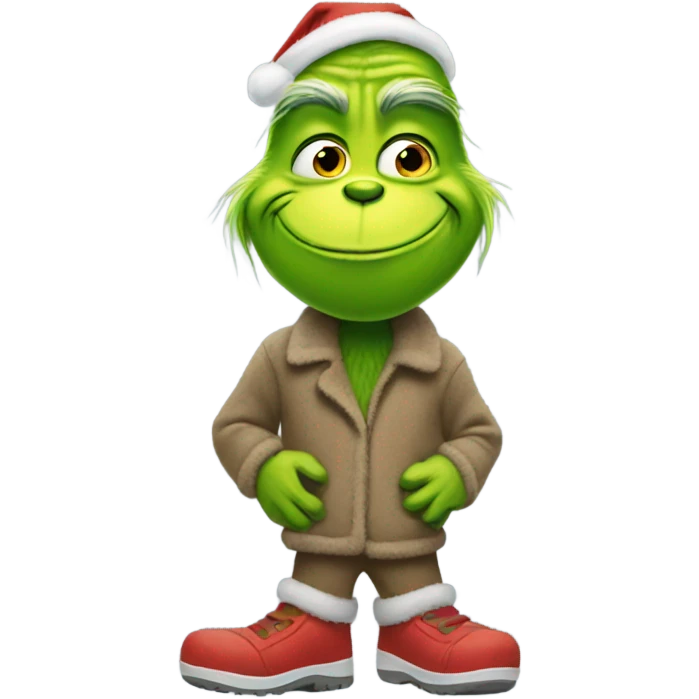 Grinch wearing crocs emoji