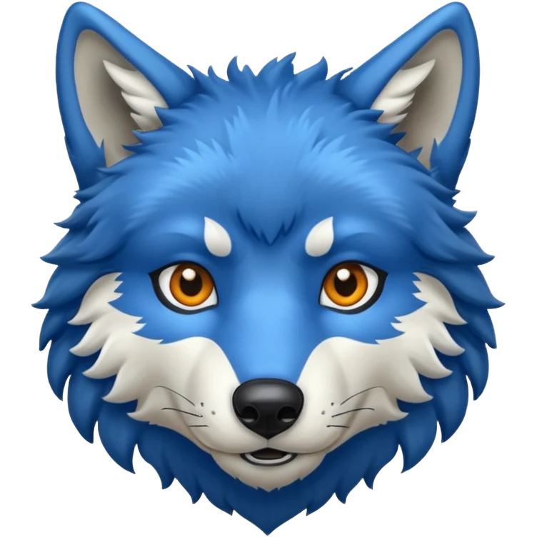 blue wolf head emoji