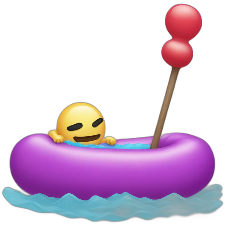 arm floatie on stick figure emoji