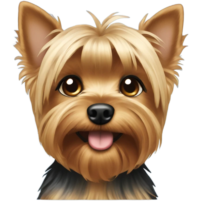 Yorkie with short hair emoji
