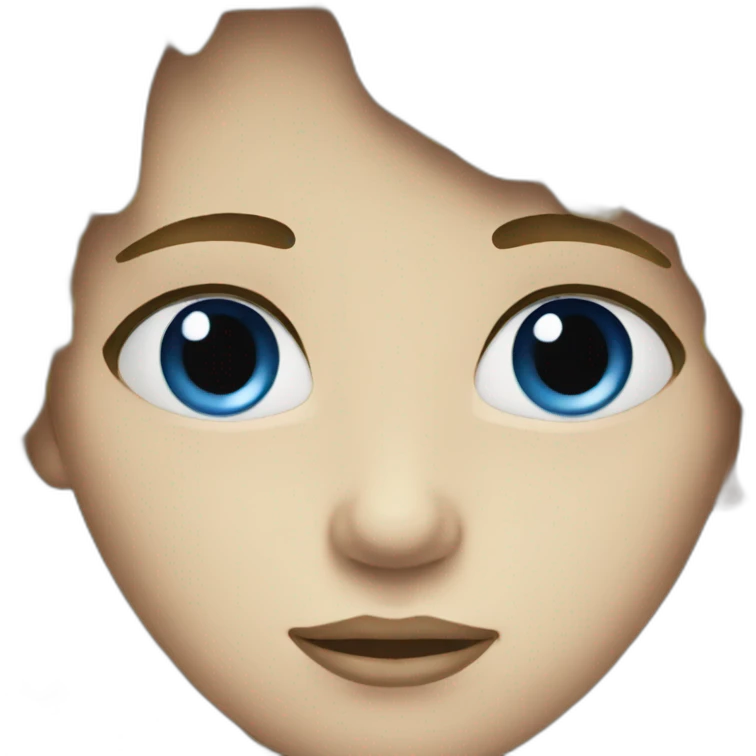 Boy shoes black eyes blue emoji