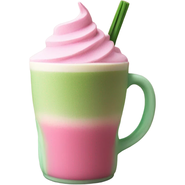 pink matcha latte cup emoji