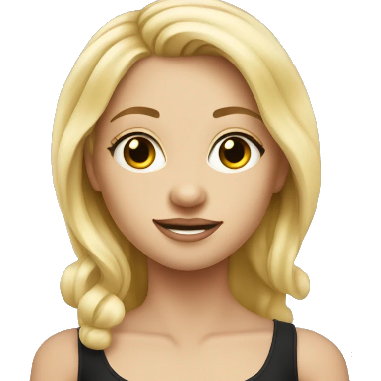 Blonde hair girl Ballett dancer emoji