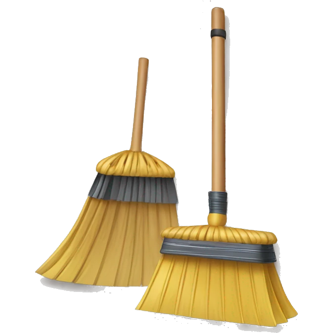 Broom and dustpan  emoji