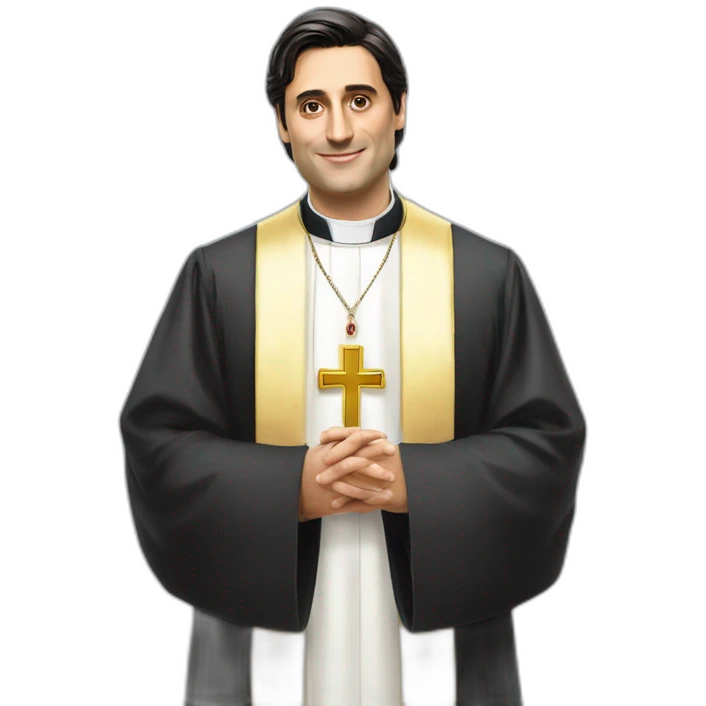 Andrea Montella blessing like a bishop with doctor dress emoji