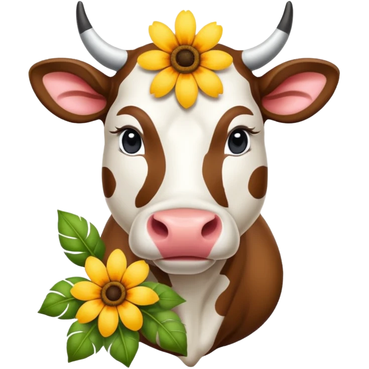 flower + Indian cow emoji