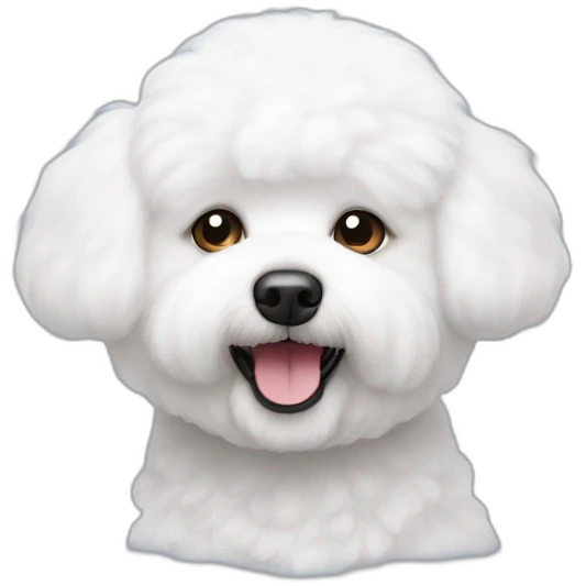 rounded-head-fluffy-bichon-frise emoji