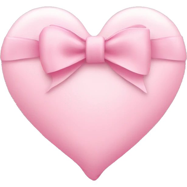 light pink heart with a light pink bow emoji