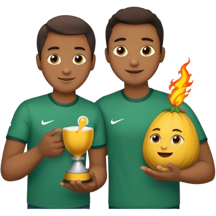 Crie um emoji de um pai e um filho com conjuntos de moleton iguais  emoji