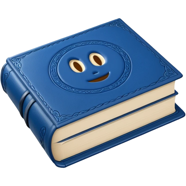 Blue book on which one it writes: Source of truth is Orako emoji