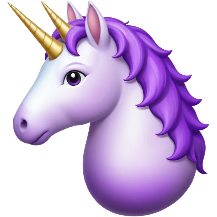 unicorn thinking about eggplant emoji