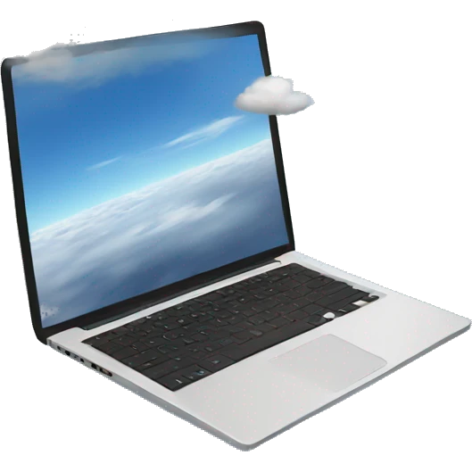 sky into laptop emoji