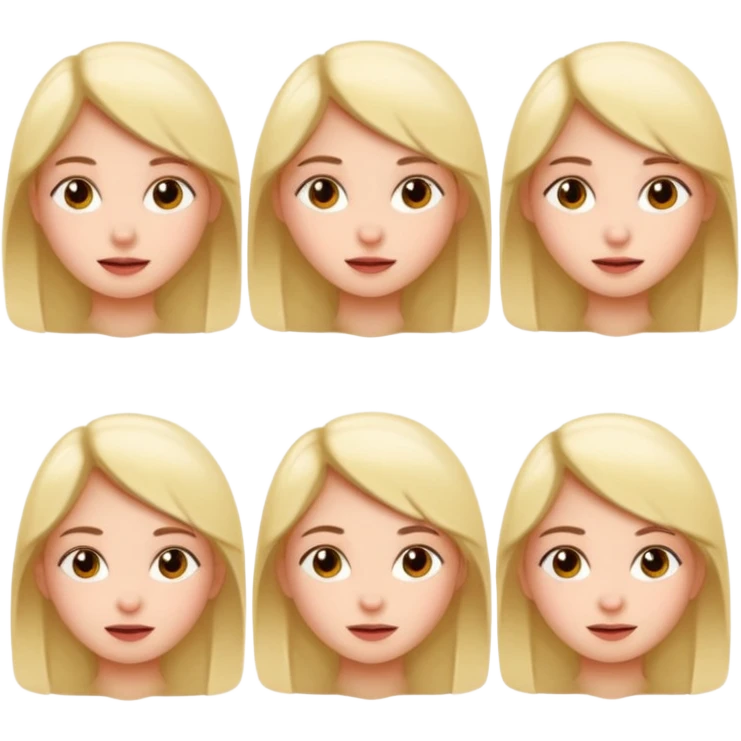 This girl with any different emotion emoji