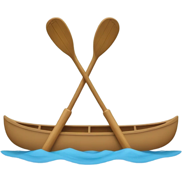 One canoe paddle with multiple helping hands reaching toward it emoji