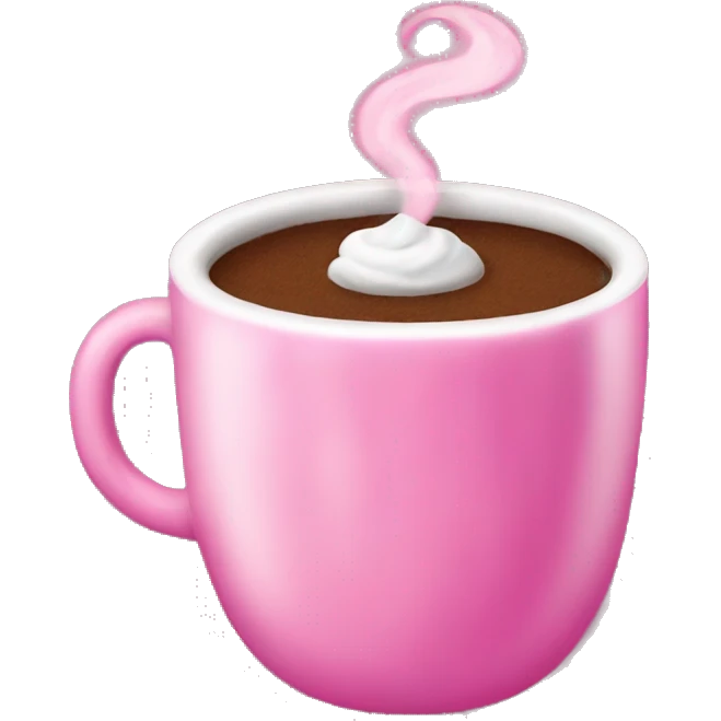 Pink hot coco emoji