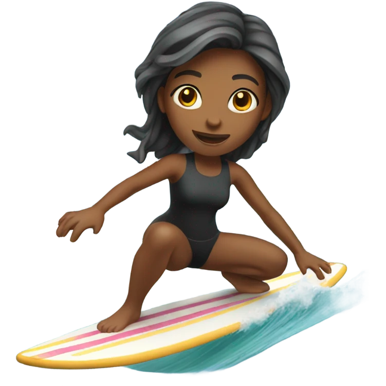 Girl surfing emoji