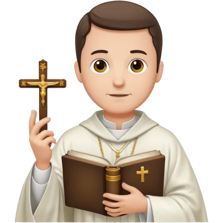 The priest presiding over the wedding emoji