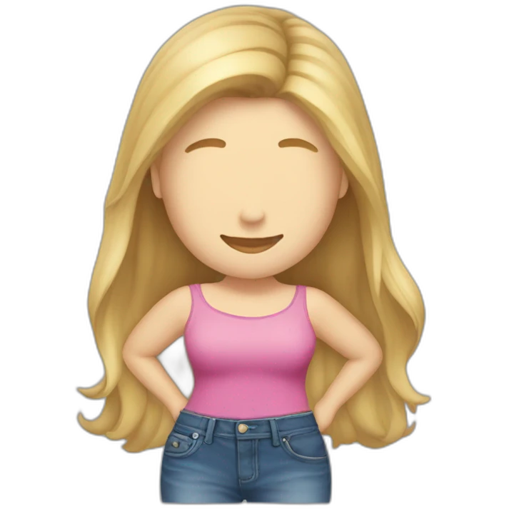 beautiful caucasian girl bum emoji