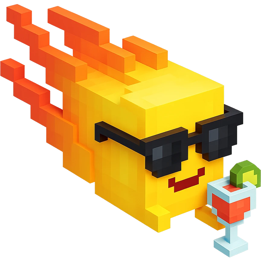 светящиеся комета в солнцезащитных очках и с коктейлем, no background emoji