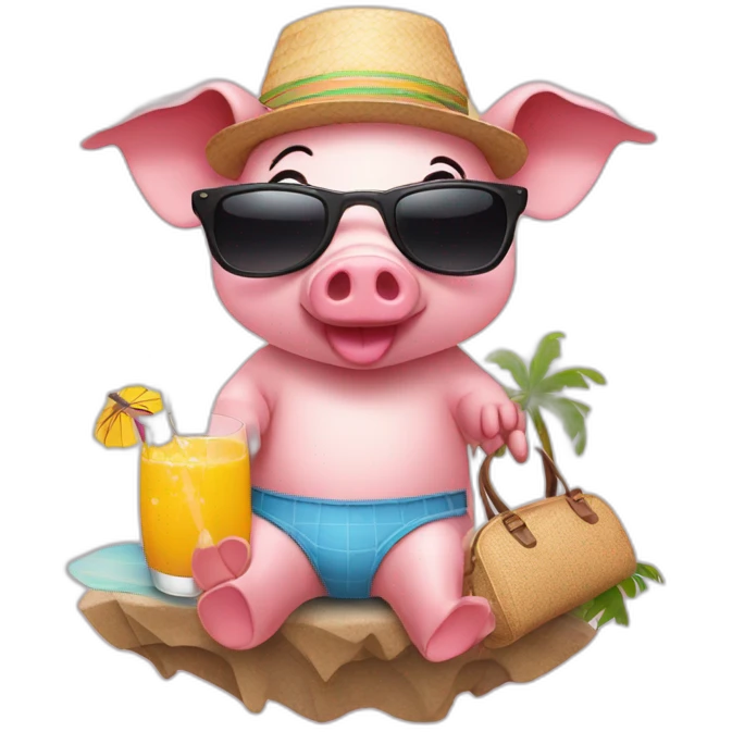 cute-pig-on-vacation emoji