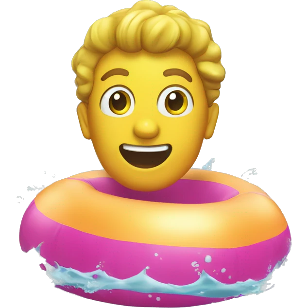 Blowup bathing toys emoji