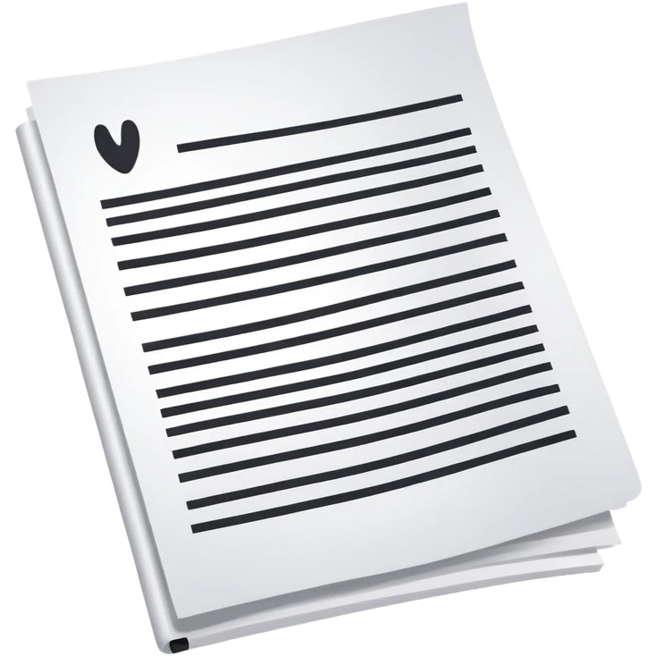 Essay document with text lines emoji