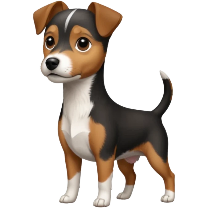 Black and Tan Jack Russell terrier emoji