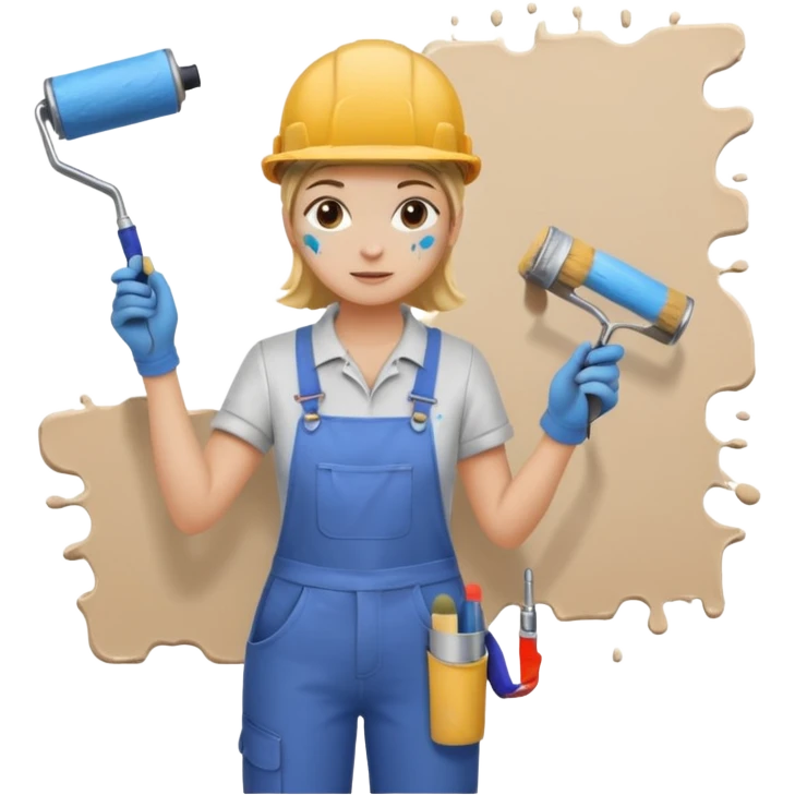 painting a wall with a roller emoji