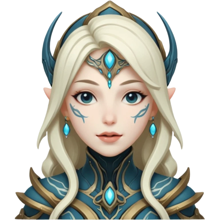 give me a warframe syrin face blushing emoji