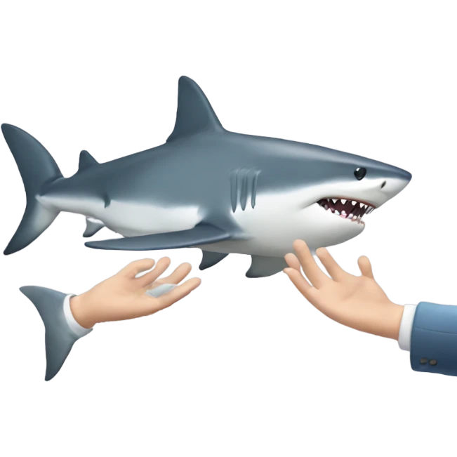 Shark with human hands for fina emoji