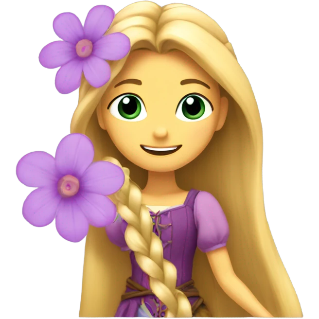 rapunzel flower  emoji
