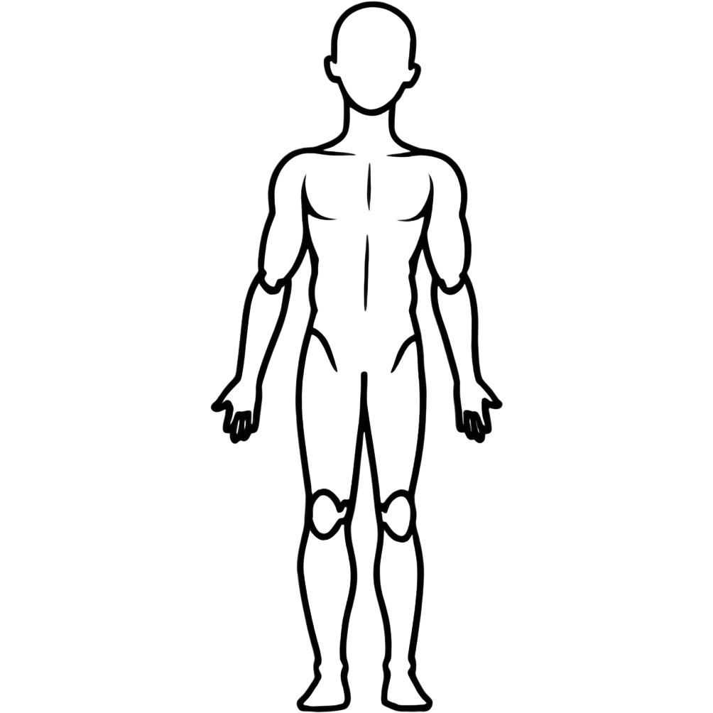 human body silhouette, standing, anatomical illustration emoji