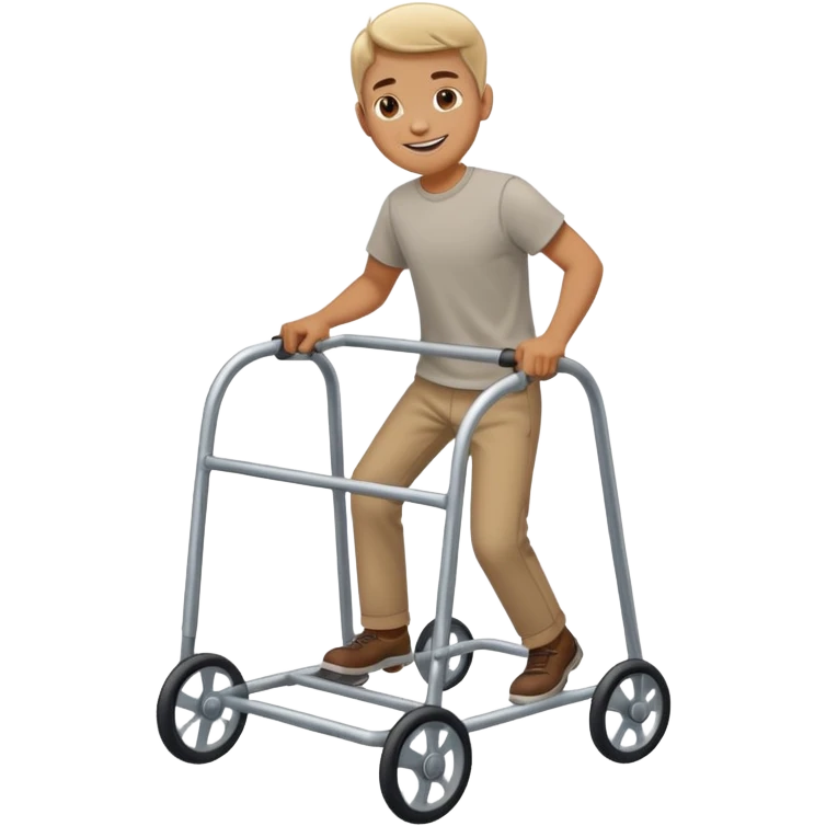Me pushing walker emoji