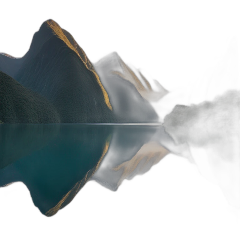 Lake in Milford Sounds with Reflections emoji