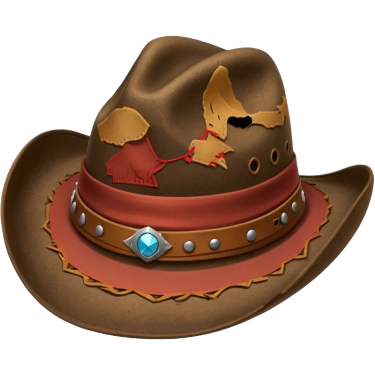 cloth cowboy hat, not knitted. emoji