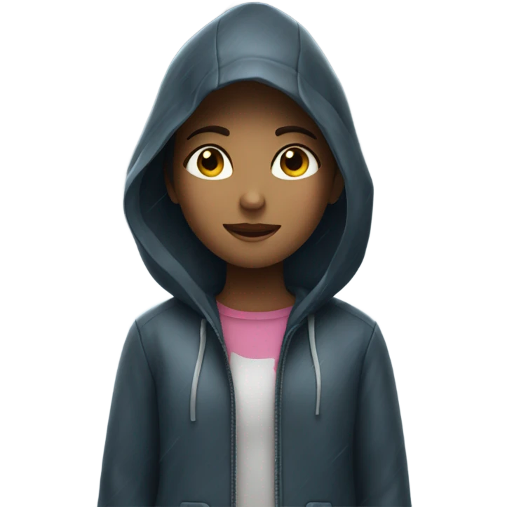 A girl in the rain  emoji