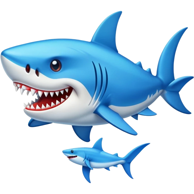 Tiburón with shoes blue emoji